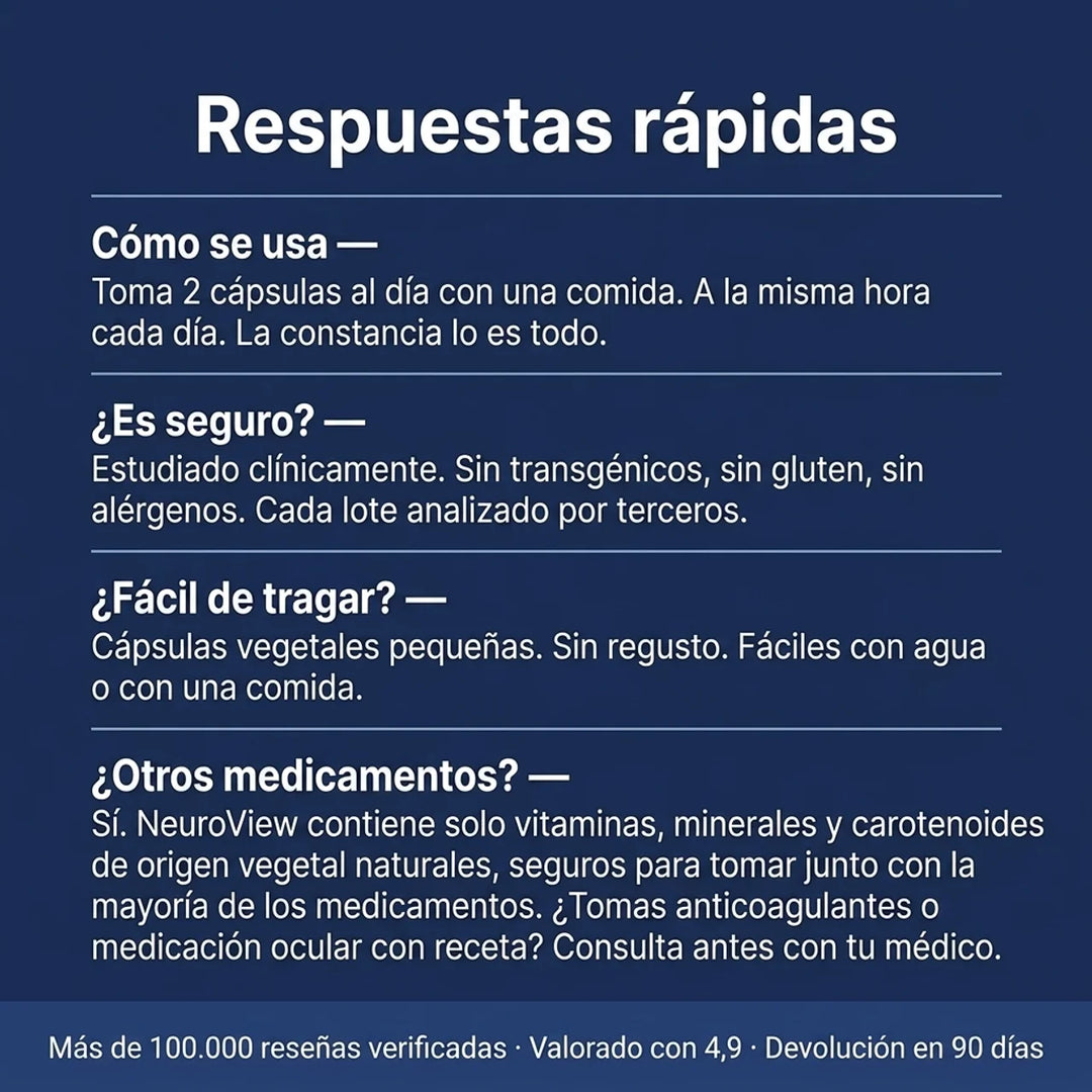 Neuroview 15 en 1 Fórmula Avanzada para la Vista